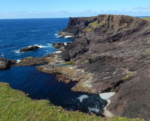 Metamorphic rocks at Hermaness, Unst, Shetland.