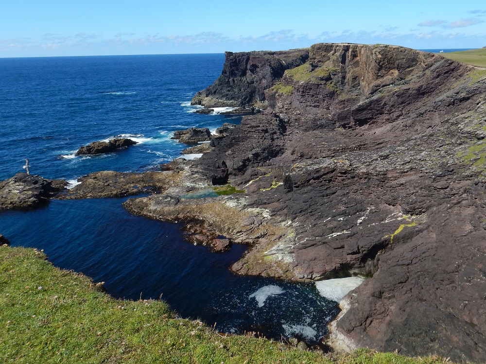 Metamorphic rocks at Hermaness, Unst, Shetland.