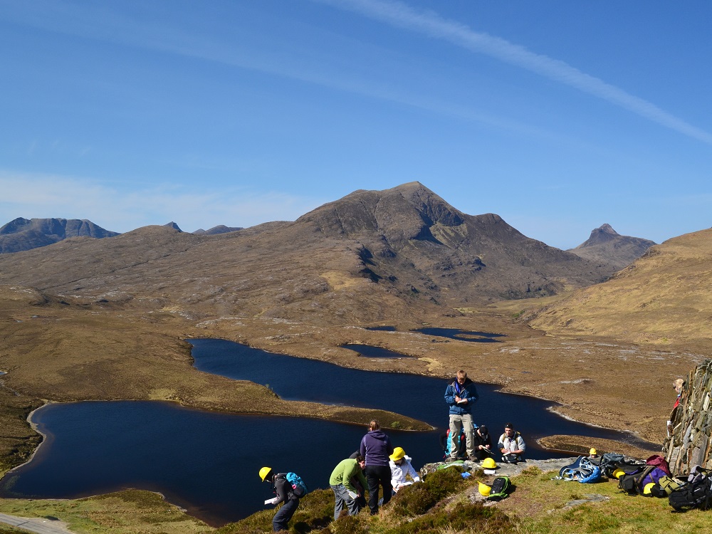 Step back in time as you climb to the Moine Thrust, the path can be steep and exposed in places.