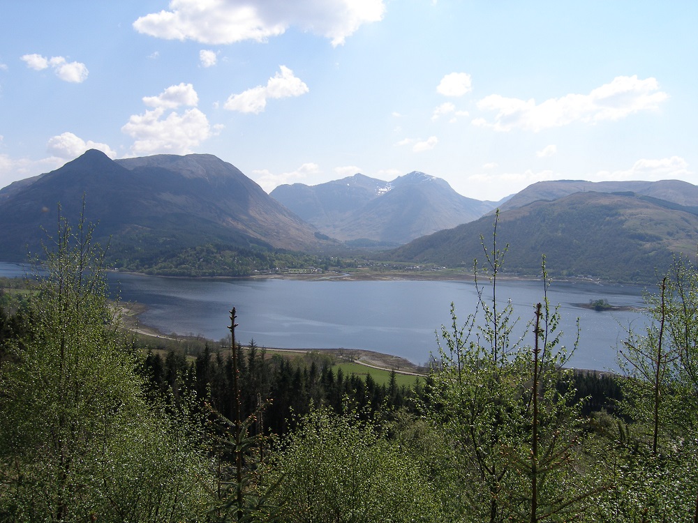 Glen Coe, from the north-west, across Loch Leven.