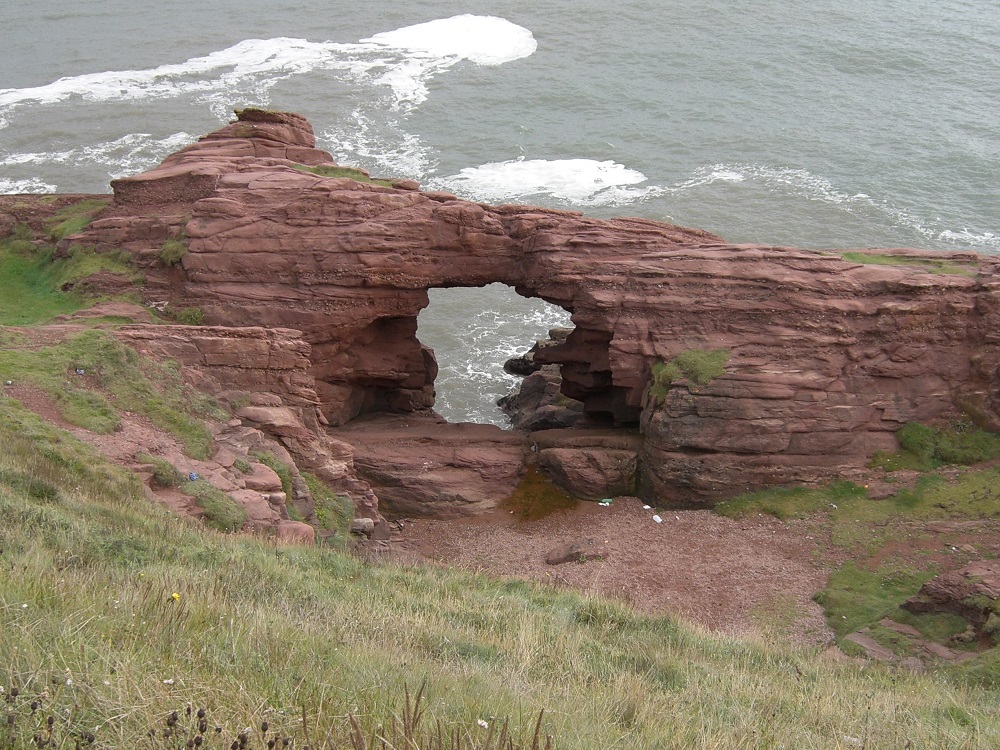 Needle E’e arch, Seaton Cliffs, Arbroath