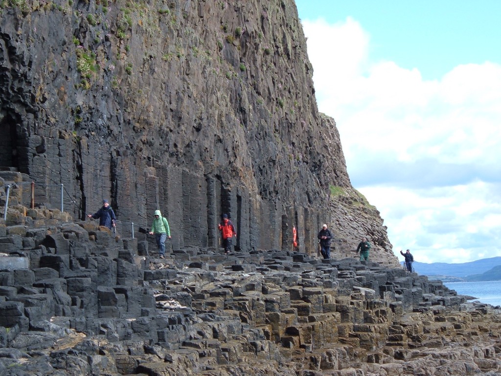 Visitors to the Isle of Staffa.